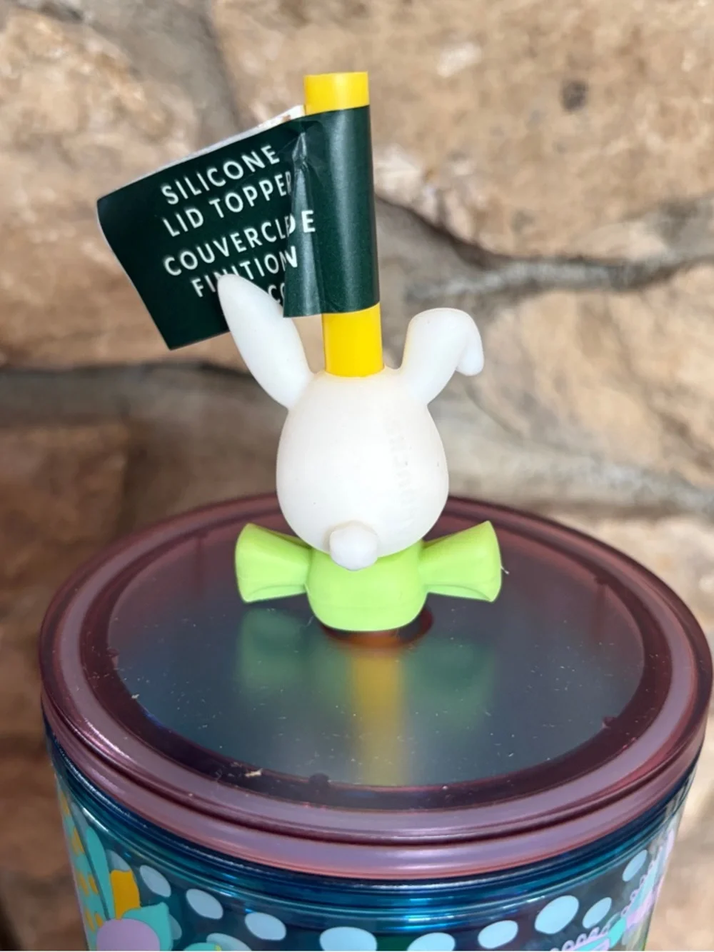 STARBUCKS KITCHEN 2025 EASTER TUMBLER WITH BUNNY STRAW TOPPER 24oz / 710ML NWT